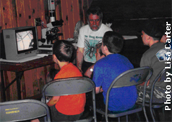 Learning about creek inhabitants. Photo by Lisa Carter.