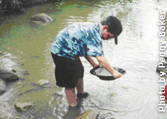 A young prospecter. Photo by Peggy Baer.